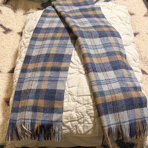 Pendleton Blue and Brown Wool Scarf